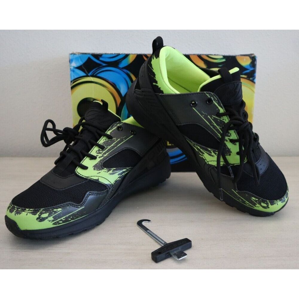 Heelys HE101128H Men's 8M Women's 9M Black/Neon Yellow Force Wheeled Shoes